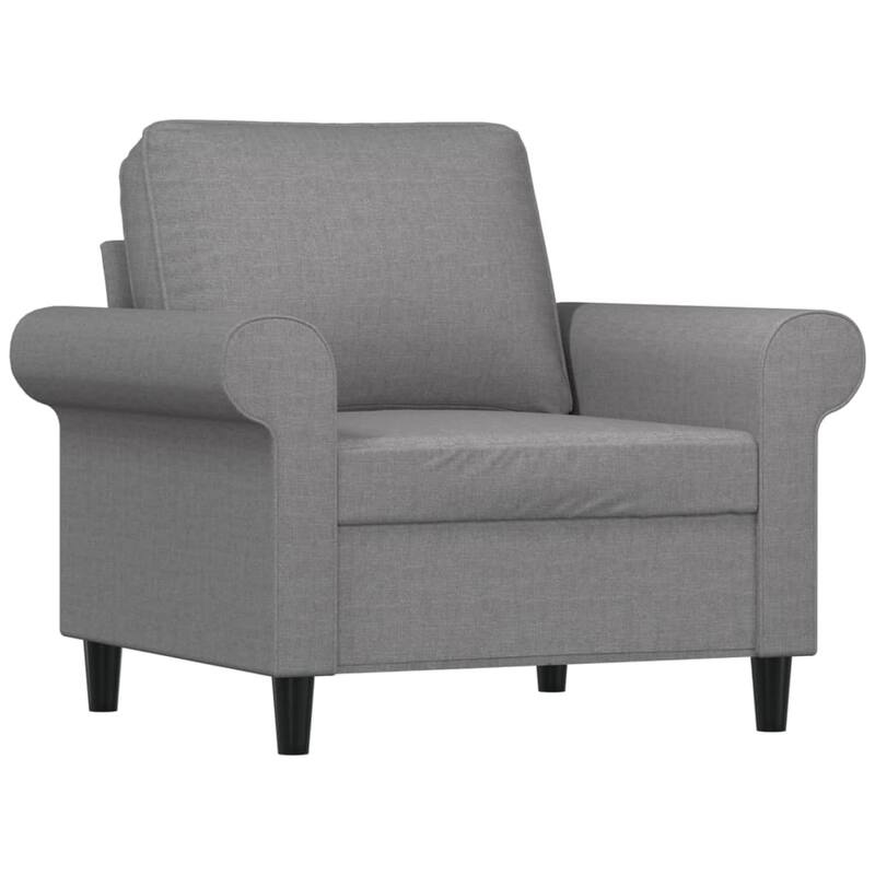vidaXL Sofa Chair with Footstool Living Room Accent Upholstered Chair Fabric