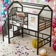 preview thumbnail 16 of 27, Multi-functional Twin Size Loft Bed with Roof Design and A Storage Box Black