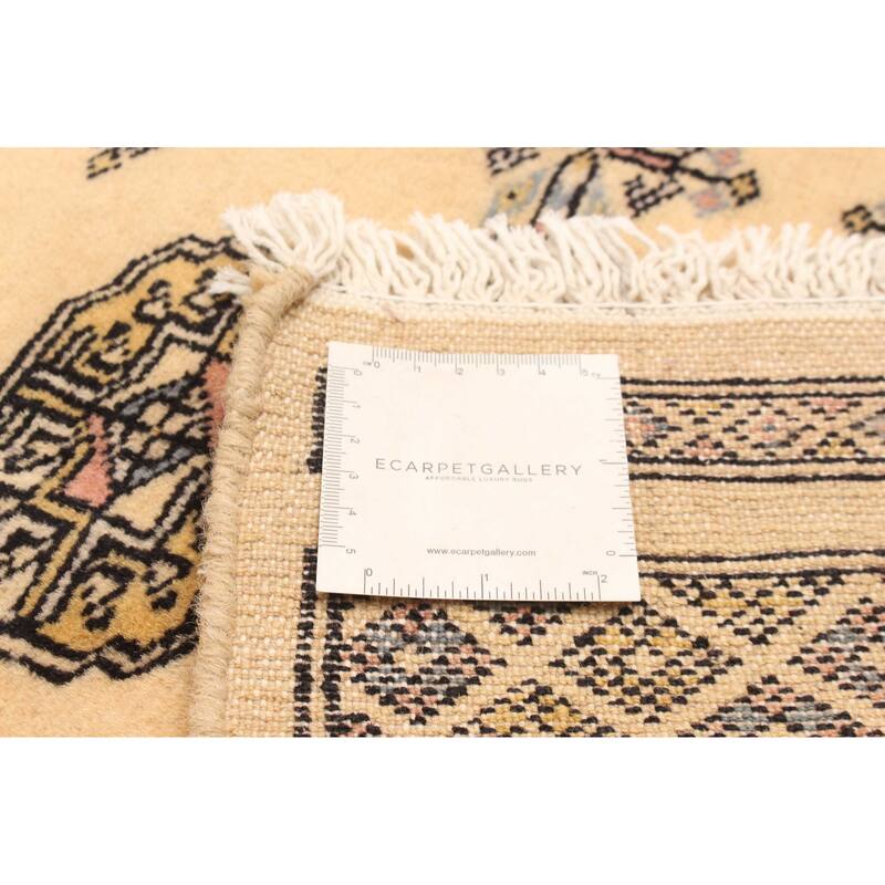 ECARPETGALLERY Hand-knotted Peshawar Bokhara Beige Wool Rug - 3'2 x 4'11