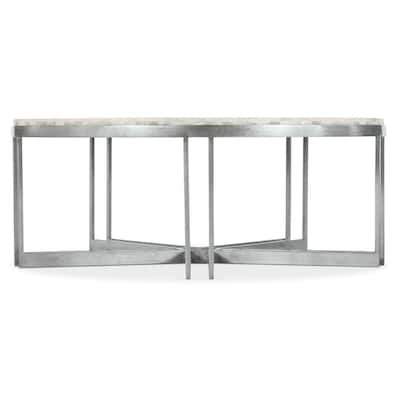 Hooker Furniture 5934-80111-00 Melange 42" Diameter Onyx and Steel