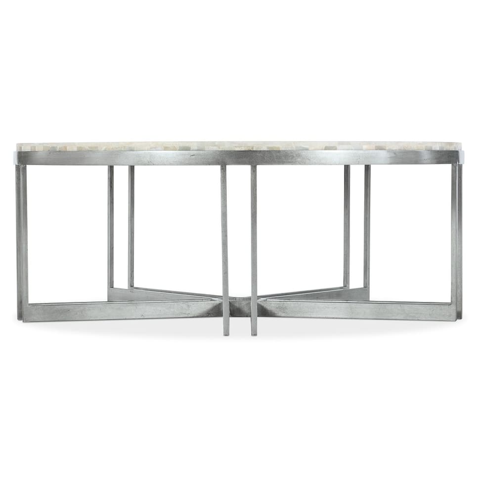 Hooker Furniture 5934-80111-00 Melange 42" Diameter Onyx and Steel
