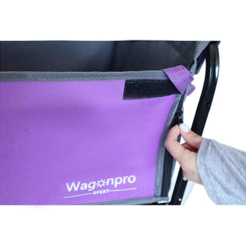 All-In-One Convertible Folding Camping Wagon Cart: Bench Seat, Storage Compartment & Included Dog Tether