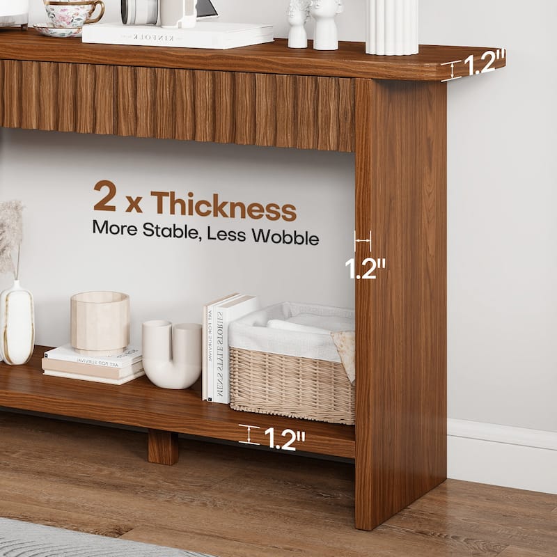 51.2" Entryway Console Table with Drawer Sofa Table with Storage Shelf - 51.2"L x 13.8"D/W x 31.5"H