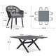 preview thumbnail 13 of 14, PURPLE LEAF Patio Dining Set with Outdoor Aluminium Dining Table and Woven Rattan Chairs