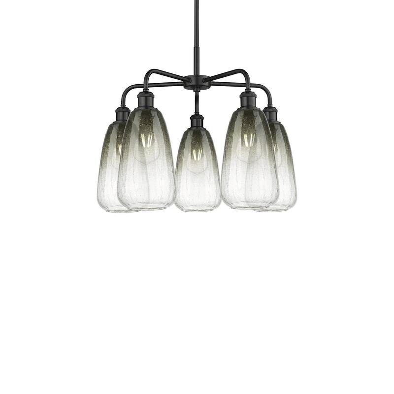 Innovations Lighting 516-5CR-19-25 Brookhaven Almond Chandelier - Matte Black / Slate