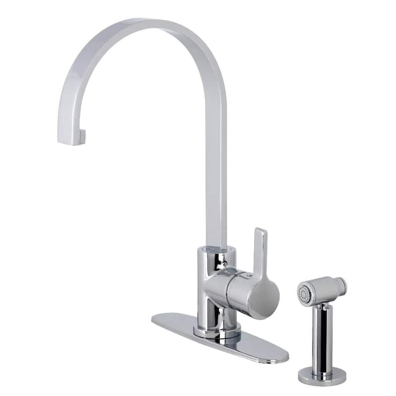 Kingston Brass Continental 1.8 GPM Single Hole Kitchen Faucet �