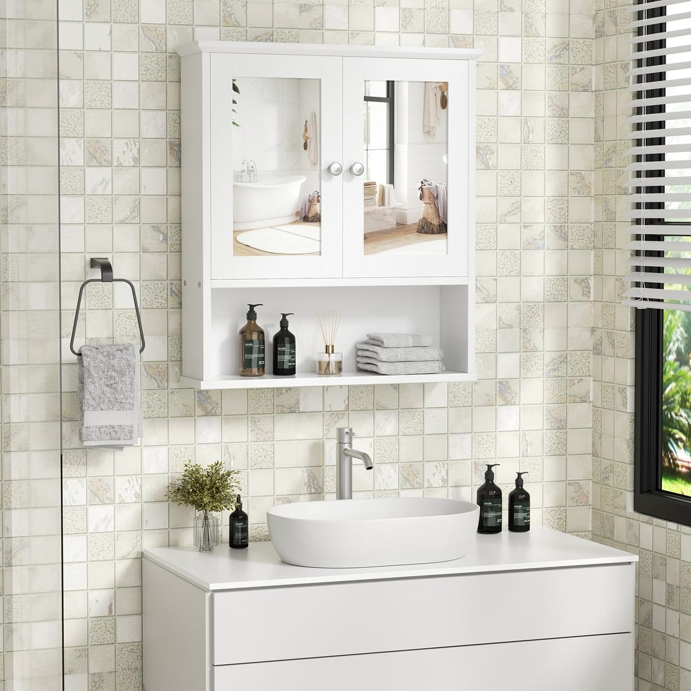 Futzca Bathroom Wall Cabinet with Mirror