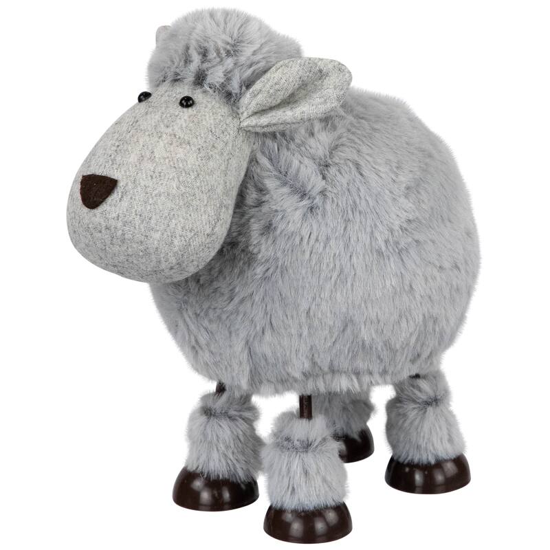 Bouncing Sheep Plush Easter Figure - 7.5" - Gray