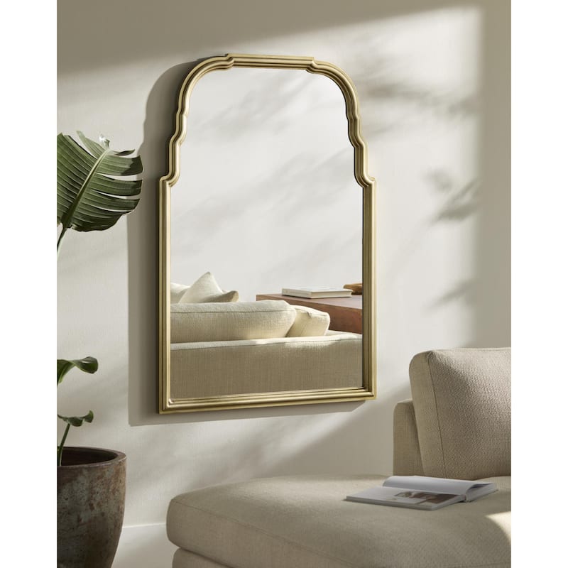 Livabliss Canterbury Traditional Mantel Mirror - 47"H x 33"W x 2"D - Purple