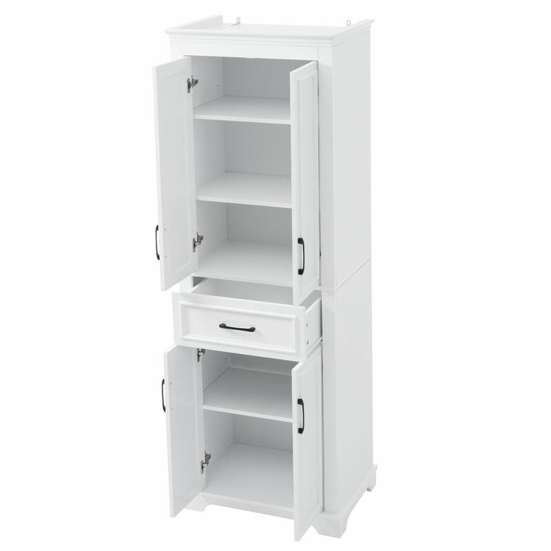 70.8" Freestanding Bathroom Vanity, Modern Elegant Design, 4 Doors & 1 Drawer, Space-Saving Storage