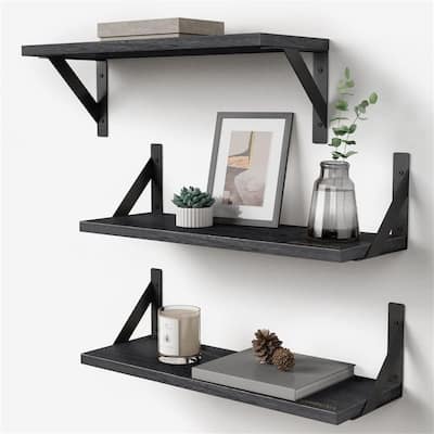 Floating Shelves Bathroom Set of 3 - 6"D x 17"W x 4.7"H