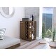 preview thumbnail 33 of 45, Bar Cart with 2 Open Shelves, 4 Casters, 6 Wine Cubbies, 2 Inner Shelves, and Cabinet - 23" W x14"D x 32"H