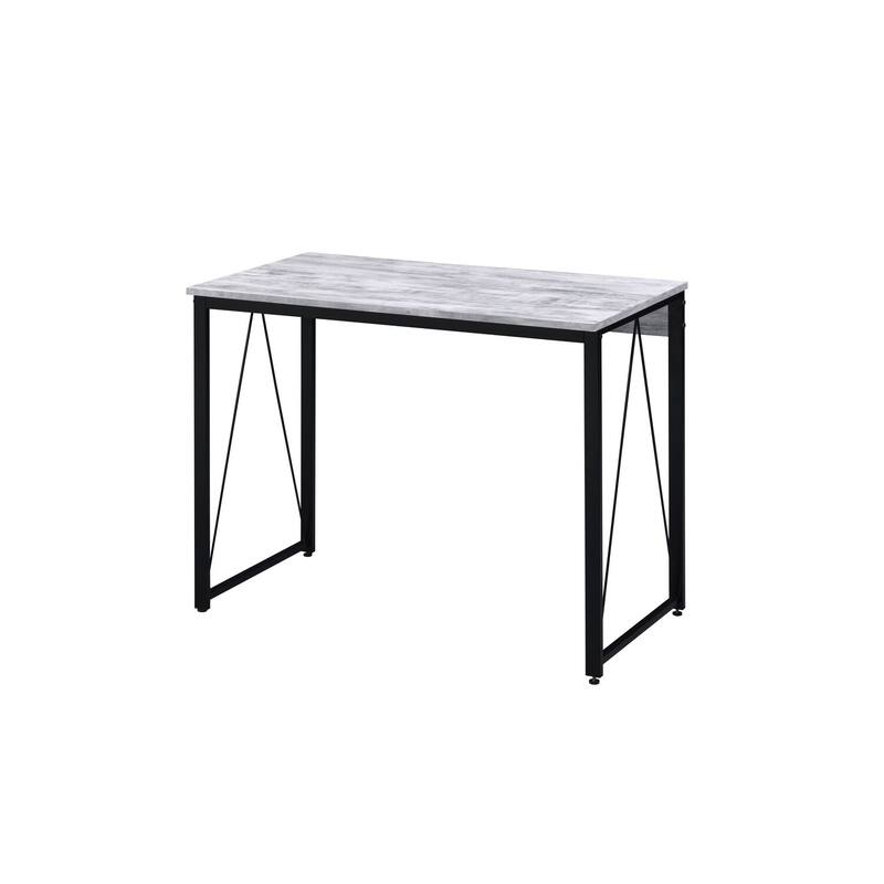 Writing Desk - Rustic Tribal Treasures Desk - Weathered White & Black Finish - Home Office Desk
