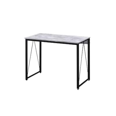 Writing Desk - Rustic Tribal Treasures Desk - Weathered White & Black Finish - Home Office Desk