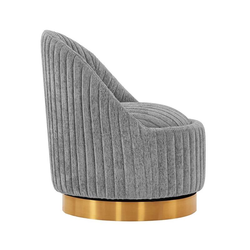 Manhattan Comfort Modern Leela Swivel Boucle Accent Chair Set of 2