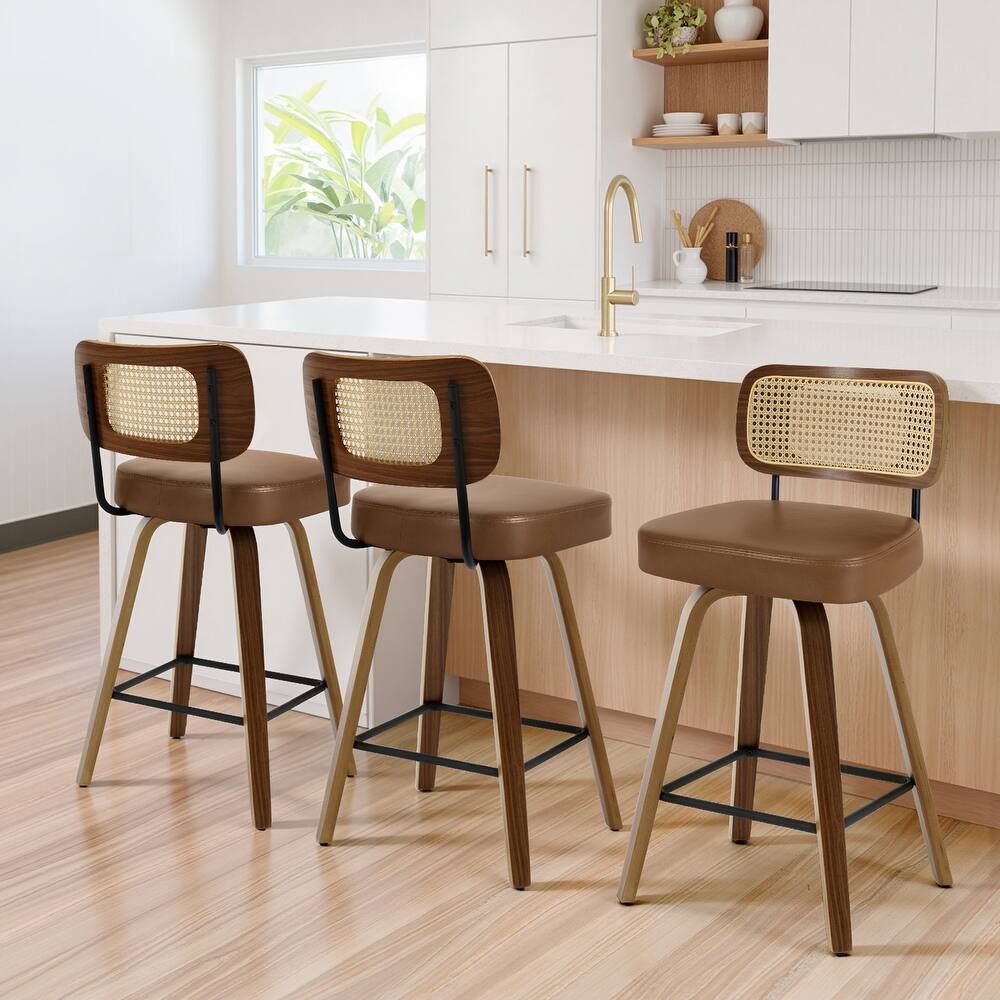 26"/29" Swivel Bar Stools/ Counter Stools with Bentwood Legs