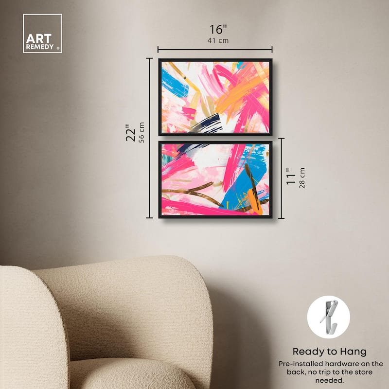 Language Spontaneity II Canvas Set of 2 by Art Remedy