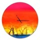 preview thumbnail 2 of 8, Designart 'Tree and Red Sky Spring Season' Oversized Landscapes Wall CLock