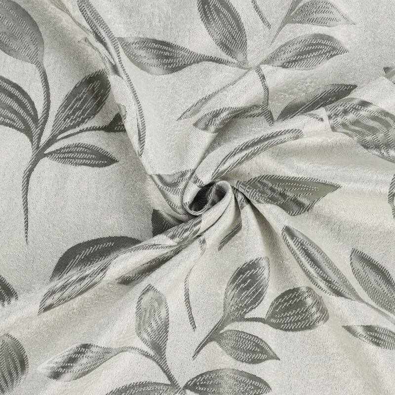 Superior Leaves Machine Washable Room Darkening Grommet With Ties Blackout Curtains, Set of 2