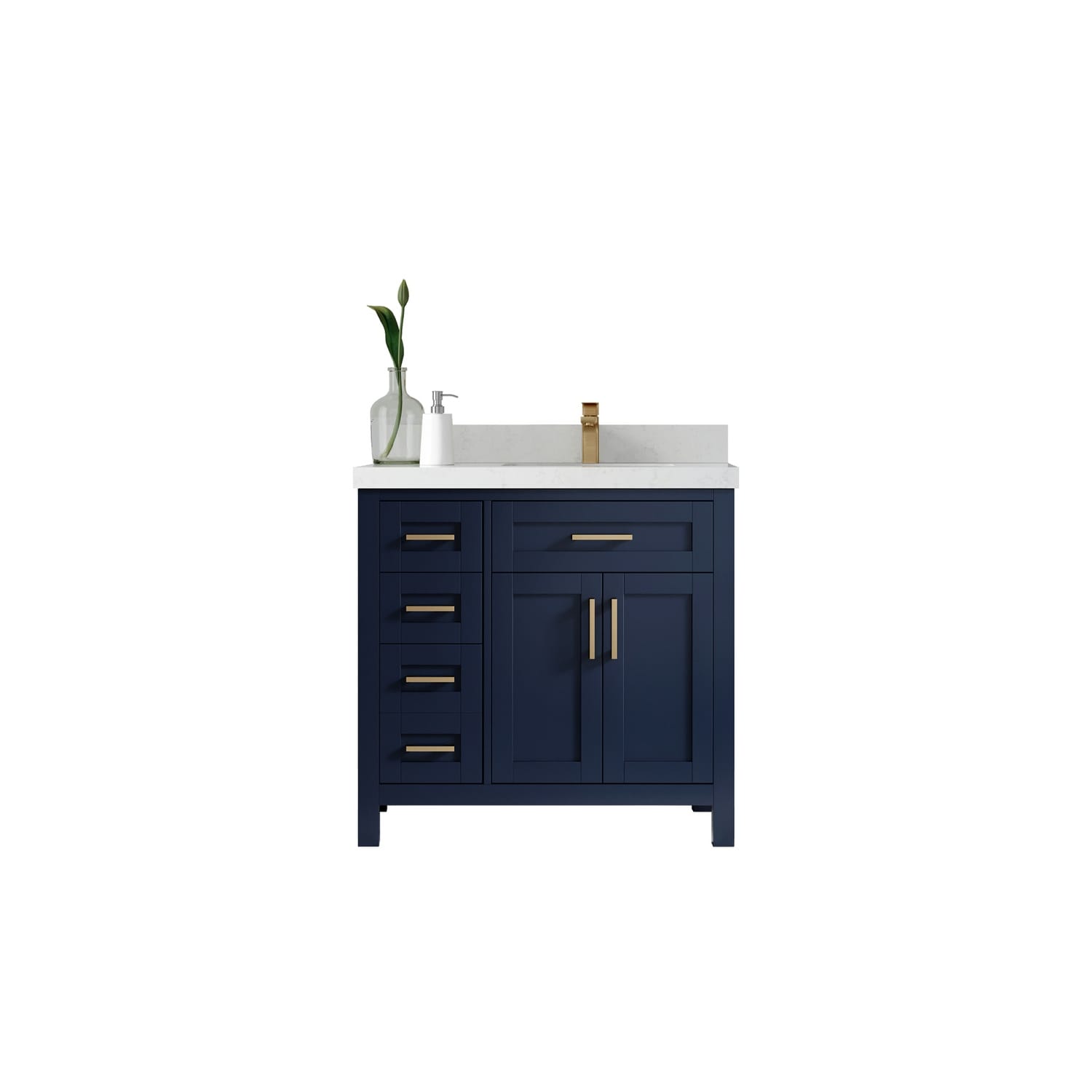 Willow Collections 36 in. W x 22 in. D Cambridge Right Offset Sink Bathroom Vanity with Countertop