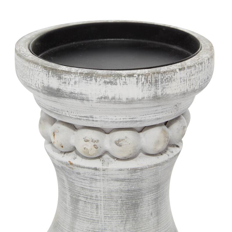 Wood Farmhouse Candle Holder (Set of 3) - S/3 12", 9", 7"H