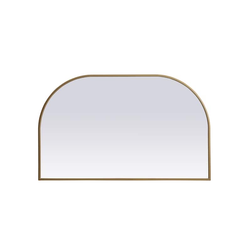 Indigo Home Metal Frame Arch Mirror 39x24 Inch - Brass