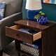 preview thumbnail 2 of 9, Frey 1-Drawer Brown Finish Wood Nightstand by iNSPIRE Q Modern