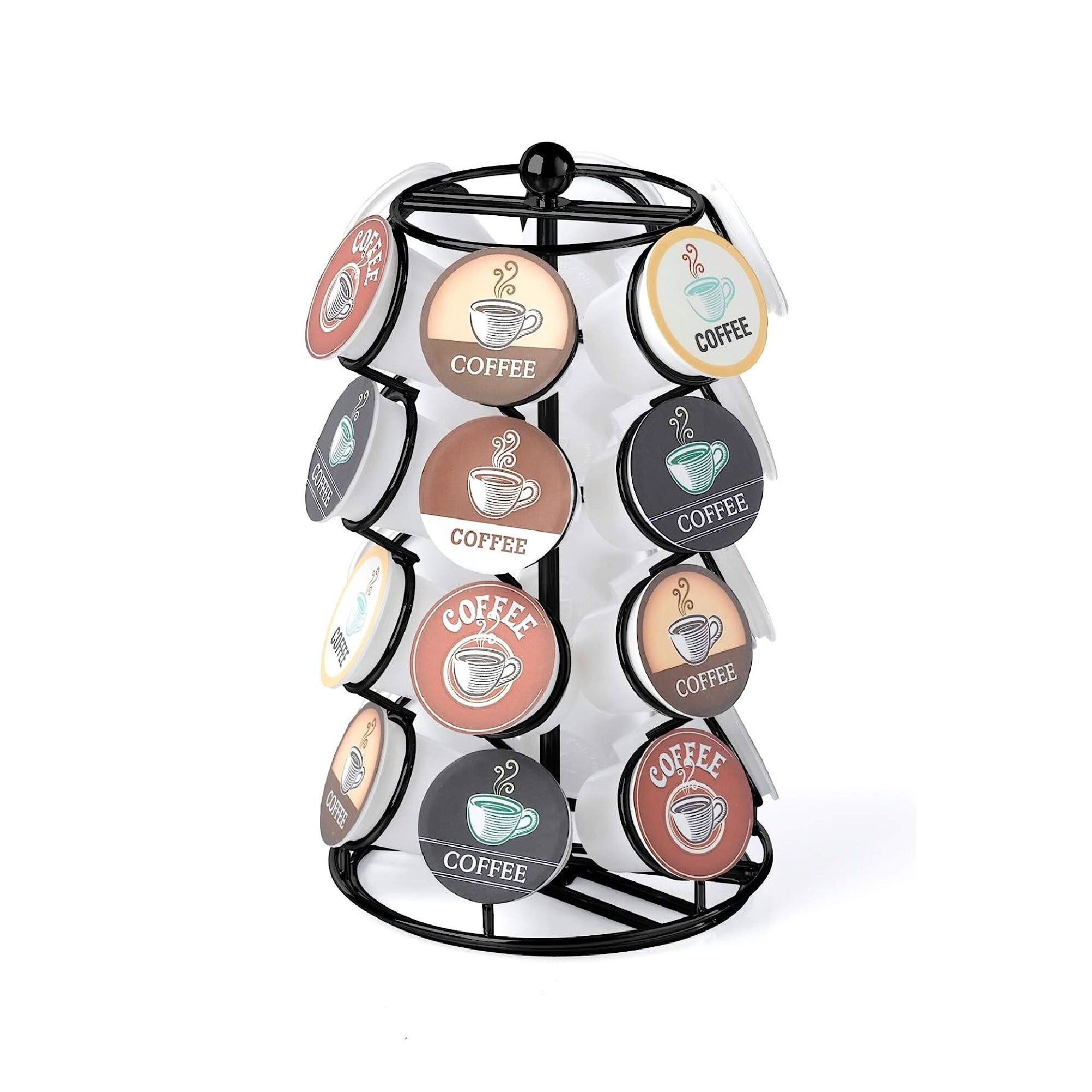 Nifty Solutions Black 24 K Cup Holder Coffee Pod Carousel On