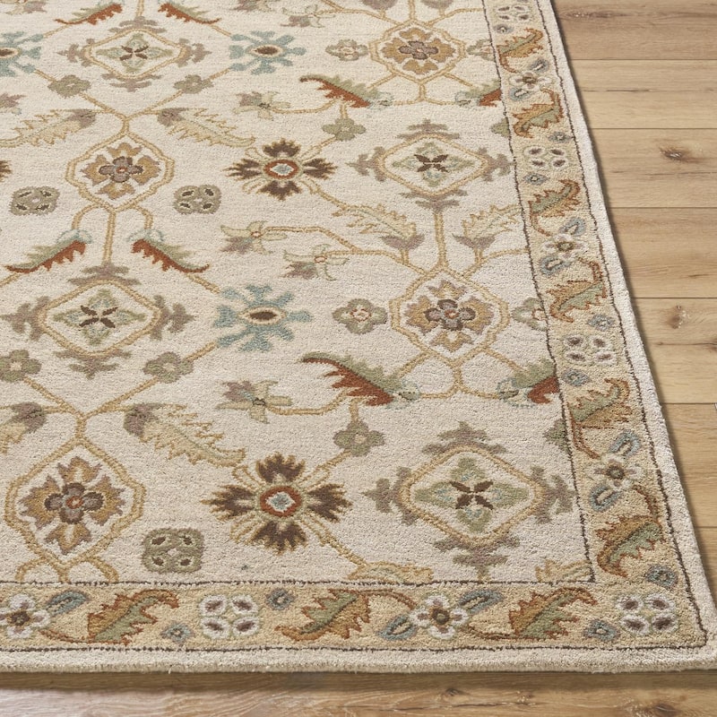 Livabliss Traditional Caesar Border Area Rug