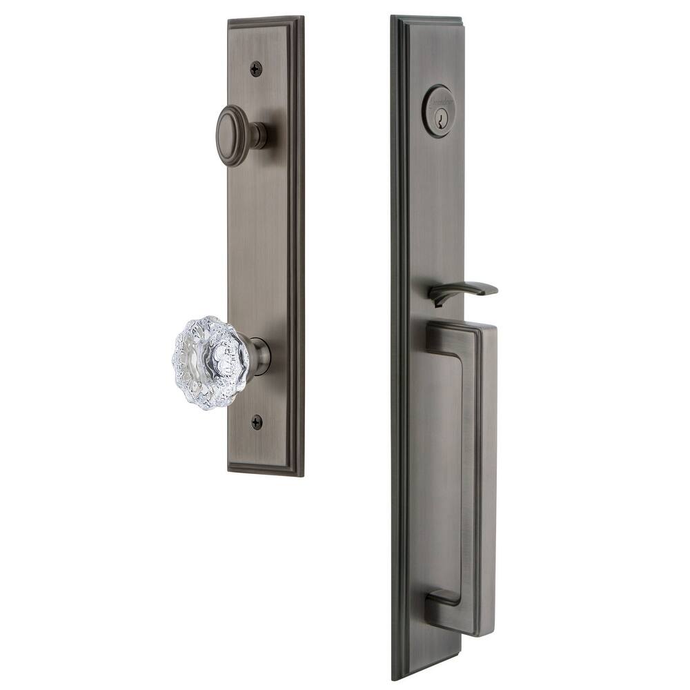 Grandeur Carre Solid Brass Rose Keyed Entry Single Cylinder Full Plate