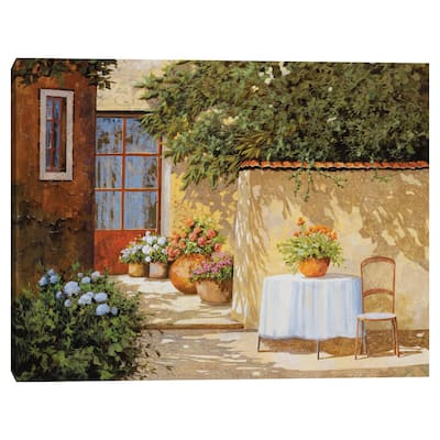 Muretto E Tavolo by Guido Borelli Canvas Art Print