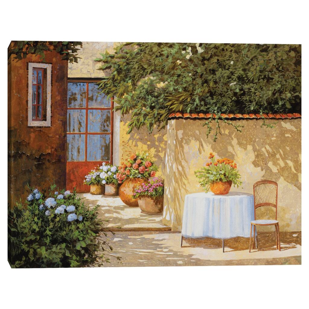 Muretto E Tavolo by Guido Borelli Canvas Art Print