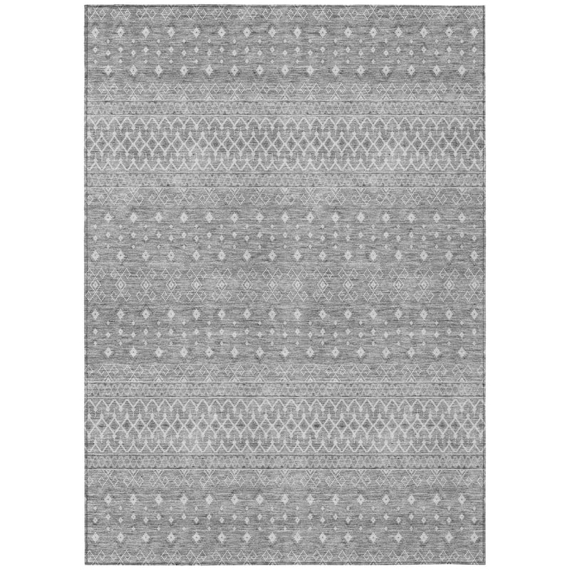 HomeRoots Tribal Transitional Rectangle Outdoor Rug