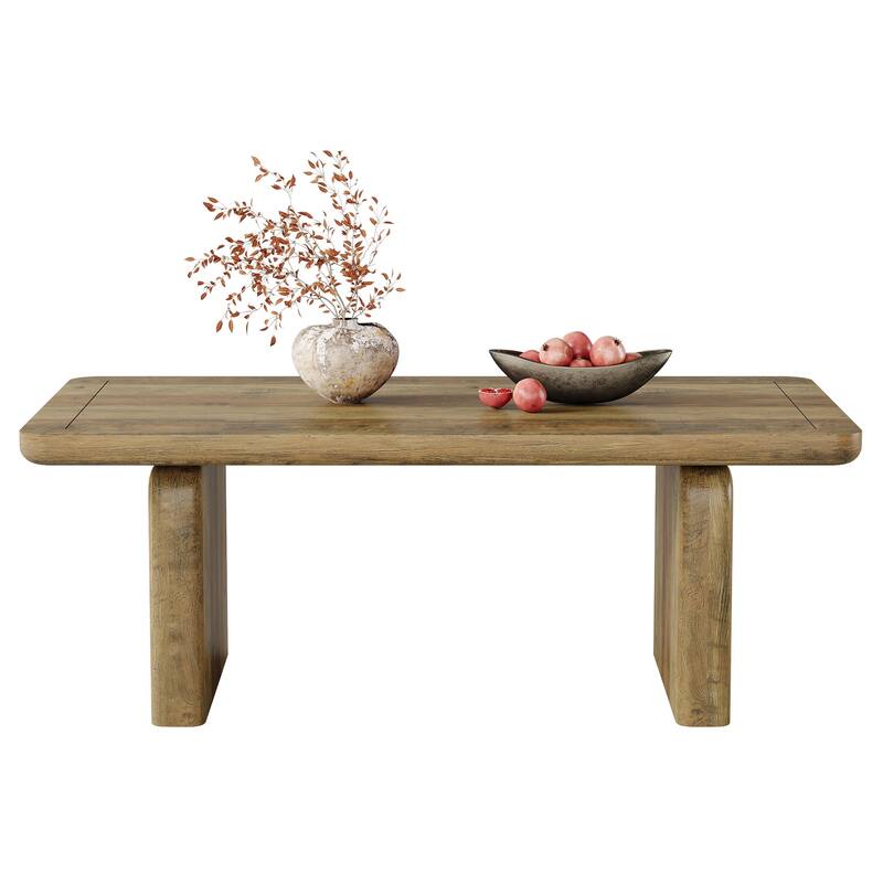 Industrial Brown 47" Rectangle Coffee Table for Living Room