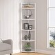 preview thumbnail 2 of 26, Tribesigns Industrial 5 Tier Corner Shelf/Bookshelf /Bookcase/Plant Stand white