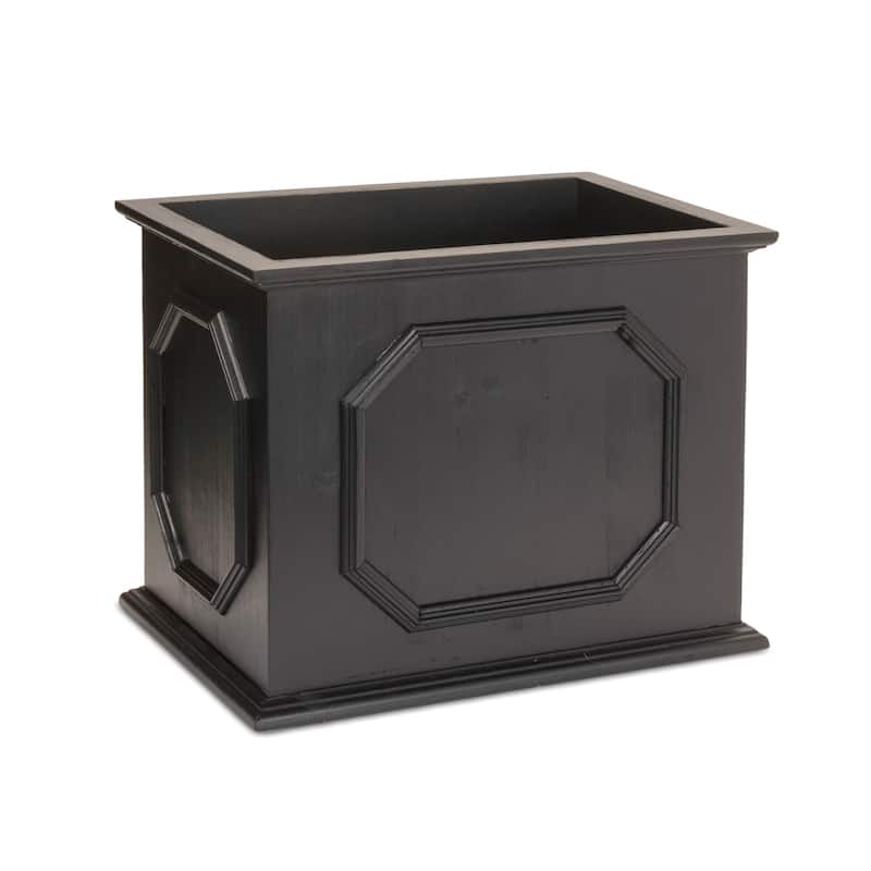 Traditional Style Box Planter - 17.75" - Black - Set of 3