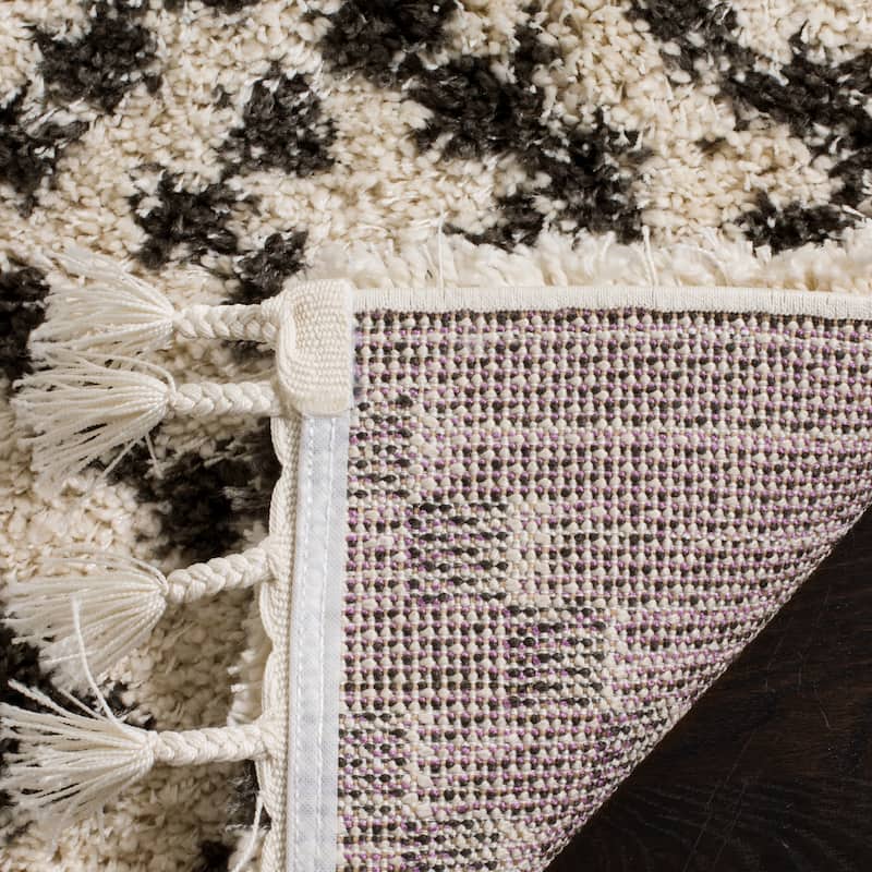 SAFAVIEH Moroccan Fringe Shag Lonneke 2-inch Thick Rug