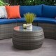 preview thumbnail 2 of 3, CorLiving Round Coffee Table in Blended Grey Frame