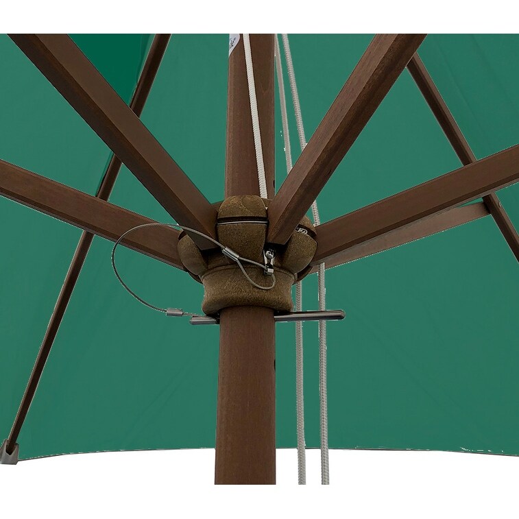 Shop Black Friday Deals On Tropishade 9 Wood Market Umbrella With Green Cover On Sale Overstock 6534766