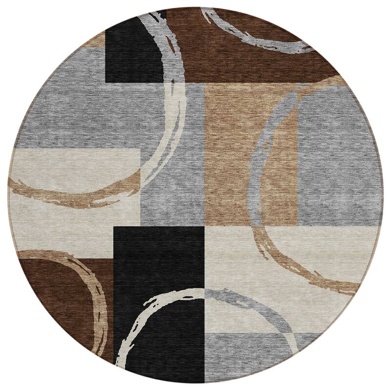 Machine Washable Indoor/ Outdoor Contemporary Chantille Rug