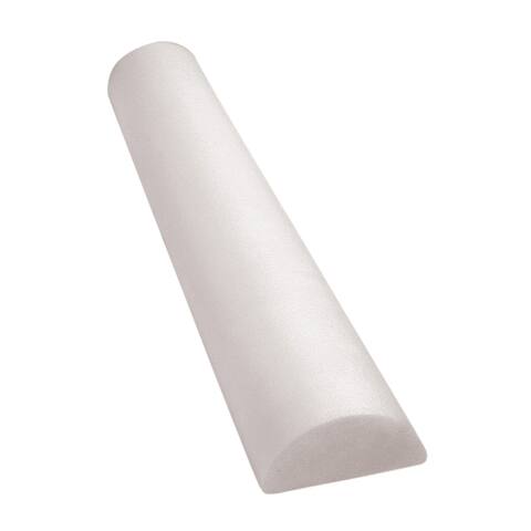 CanDo® Foam Roller - Full-Skin - White PE foam - 6" x 36" - Half-Round