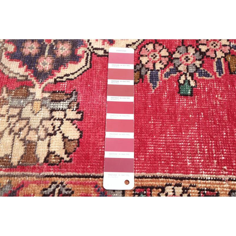 ECARPETGALLERY Hand-knotted Antalya Vintage Red Wool Rug - 6'3 x 9'4