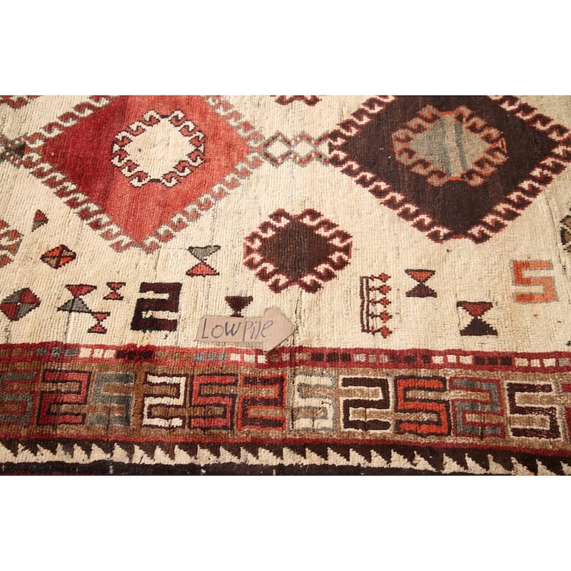 Tribal Qashqai Persian Vintage Area Rug Hand-knotted Wool Carpet - 4'10"x 8'1"