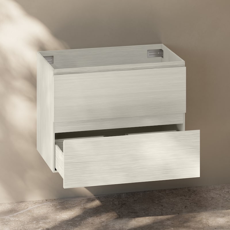 Liberte 30" Wall-Mounted Bathroom Vanity Cabinet Without Top In White Oak - 30
