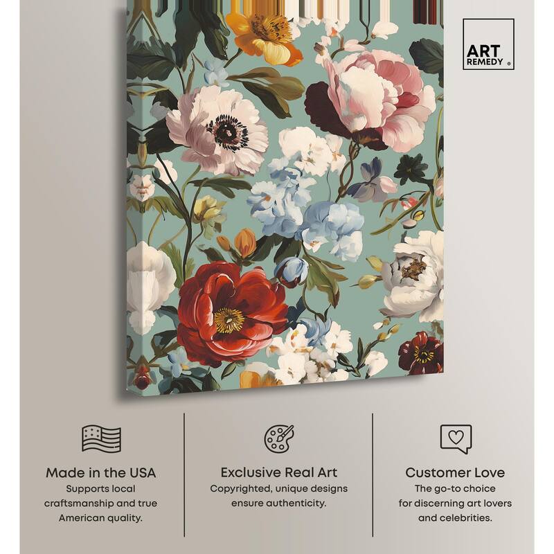 Floral Tapestry II Canvas by Art Remedy, Gallery Wrapped