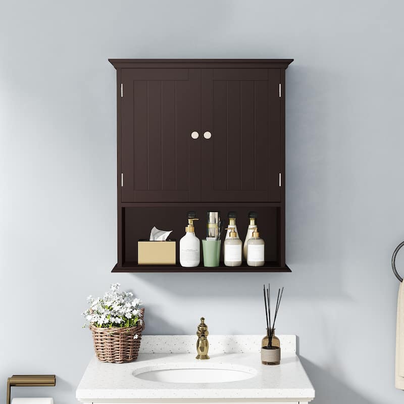 Costway Wall Mount Bathroom Cabinet Storage Organizer Medicine Cabinet