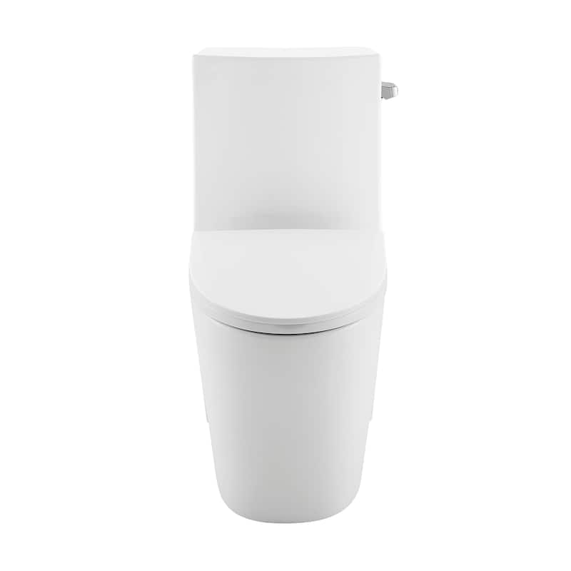 St. Tropez One-Piece 14" Rough-In 1.28 Gpf Right-Hand Vortex Flush Elongated Toilet In Glossy White