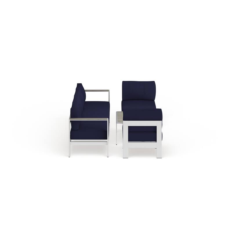 Shore 5-piece Outdoor Patio Aluminum Sectional Sofa Set