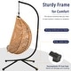 preview thumbnail 35 of 77, Wicker Hanging Egg Chair for Indoor and Outdoor Relaxation