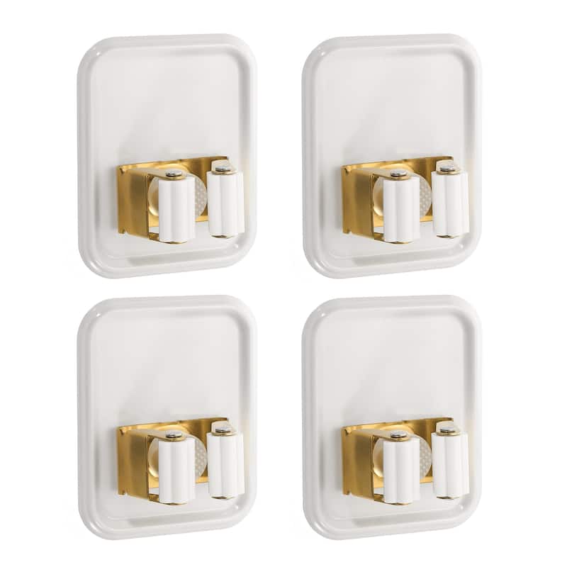 4pcs Mop Broom Holder Wall Mount, 304 Stainless Steel Mop Broom Hanger